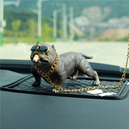 ⭐ Bully Dog Car Dashboard Decoration – Adorable Resin Bulldog Ornament for Car Interiors, Durable, Cute, and Perfect for Dog Lovers ⭐