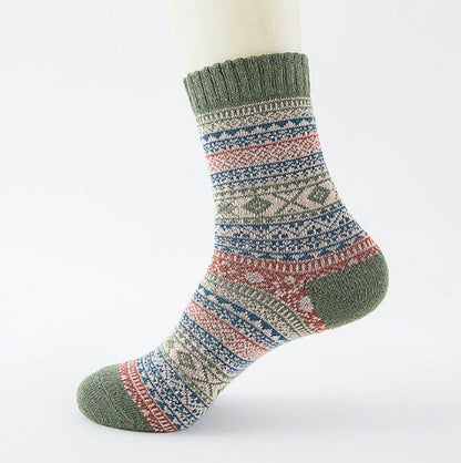 Winter Thick Warm Stripe Wool Socks Casual Sock Business Socks