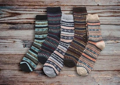 Winter Thick Warm Stripe Wool Socks Casual Sock Business Socks