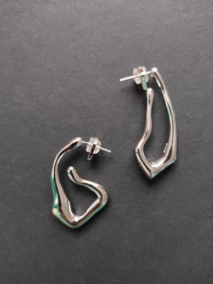 Venom Earrings 925 Silver Simple Ins New Earrings Trend Retro