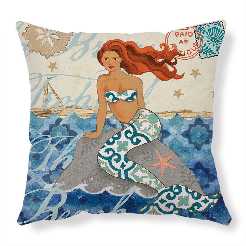 🐢 Cushion Covers with Sea Turtle Print 🌊 – Decorative Throw Pillow Cases for Sofa, Chair, Bed & Home Décor – Durable & Stylish Cotton-Linen Blend 🛋️ – Perfect for Coastal and Nautical Themes