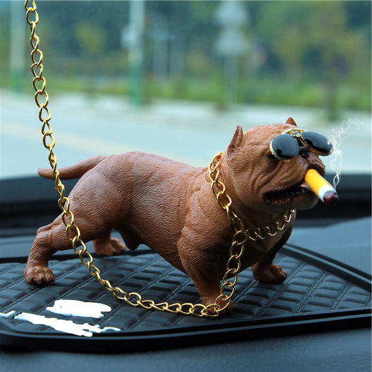 ⭐ Bully Dog Car Dashboard Decoration – Adorable Resin Bulldog Ornament for Car Interiors, Durable, Cute, and Perfect for Dog Lovers ⭐