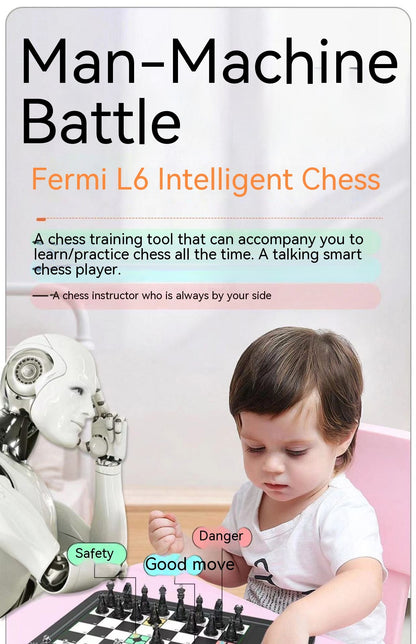 ♟️ Children's High-End Automatic Portable Electronic Chessboard – Traditional Design Meets Modern Technology 🎮, Perfect for Learning & Playing Chess Anywhere 🧠✨