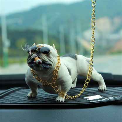 ⭐ Bully Dog Car Dashboard Decoration – Adorable Resin Bulldog Ornament for Car Interiors, Durable, Cute, and Perfect for Dog Lovers ⭐