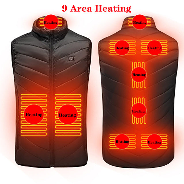 🔥 Heated Vest with USB Charging – Washable Electric Winter Clothes for Men & Women – Adjustable Temperature Control for Ultimate Warmth in Cold Weather – Comfortable & Lightweight