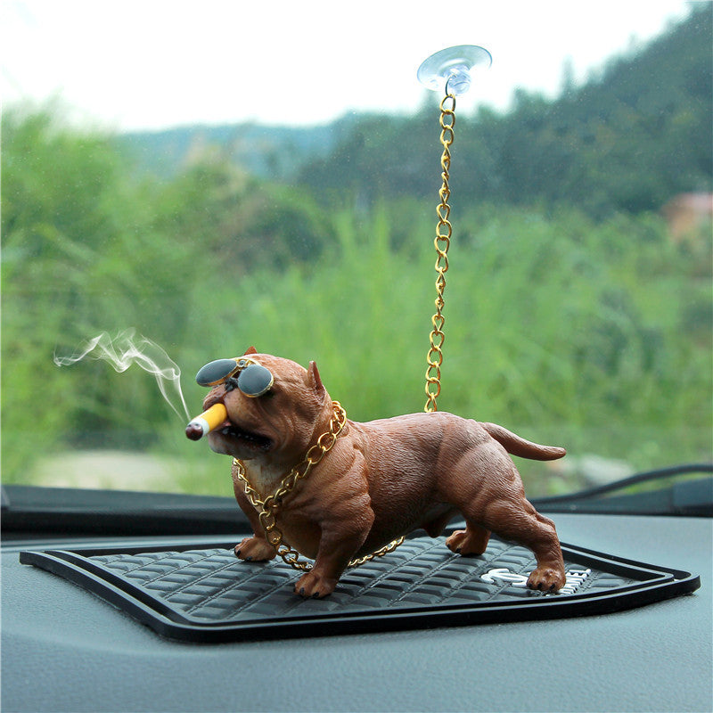 ⭐ Bully Dog Car Dashboard Decoration – Adorable Resin Bulldog Ornament for Car Interiors, Durable, Cute, and Perfect for Dog Lovers ⭐