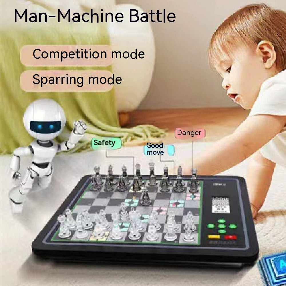 ♟️ Children's High-End Automatic Portable Electronic Chessboard – Traditional Design Meets Modern Technology 🎮, Perfect for Learning & Playing Chess Anywhere 🧠✨