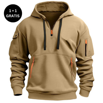 Cotton Dropped Shoulder Hooded Sweatshirt Men's Women's Plus Size Loose Pullover Fashion Sweatshirt