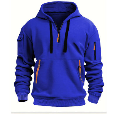 Cotton Dropped Shoulder Hooded Sweatshirt Men's Women's Plus Size Loose Pullover Fashion Sweatshirt