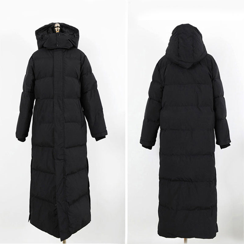 ❄️ Women’s Long Hooded Winter Coat – Thickened Warm Parka Jacket with Fleece Lining, Windproof and Water-Resistant, Elegant Cold Weather Clothing ❄️