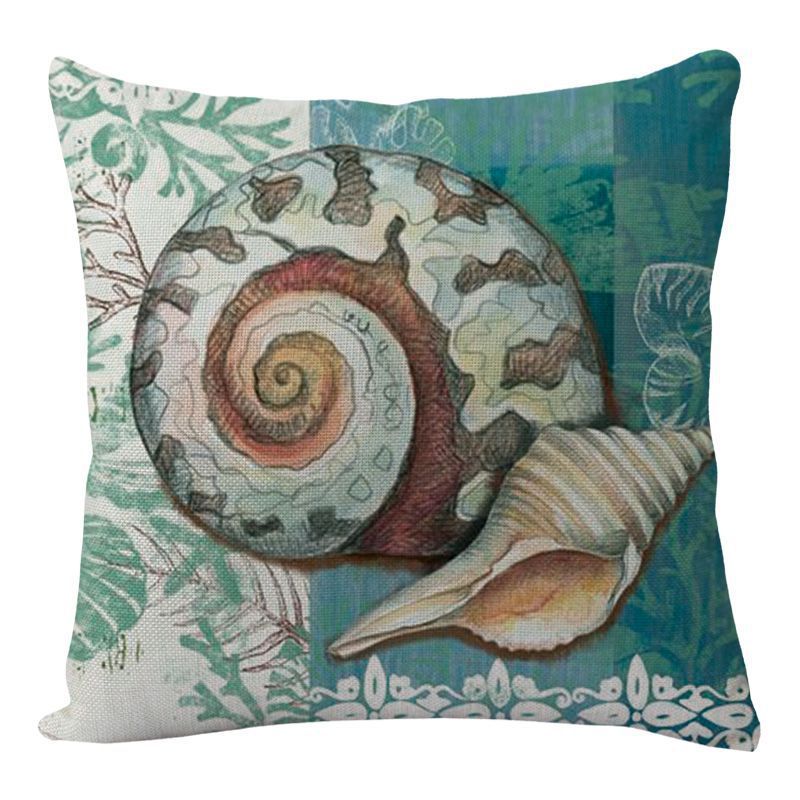 🐢 Cushion Covers with Sea Turtle Print 🌊 – Decorative Throw Pillow Cases for Sofa, Chair, Bed & Home Décor – Durable & Stylish Cotton-Linen Blend 🛋️ – Perfect for Coastal and Nautical Themes