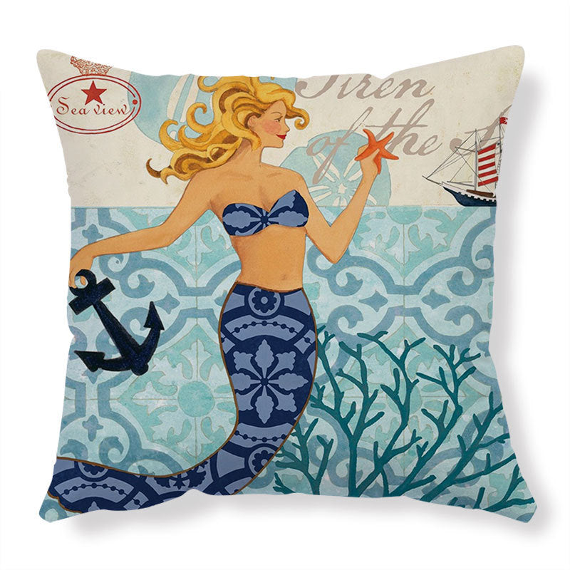 🐢 Cushion Covers with Sea Turtle Print 🌊 – Decorative Throw Pillow Cases for Sofa, Chair, Bed & Home Décor – Durable & Stylish Cotton-Linen Blend 🛋️ – Perfect for Coastal and Nautical Themes