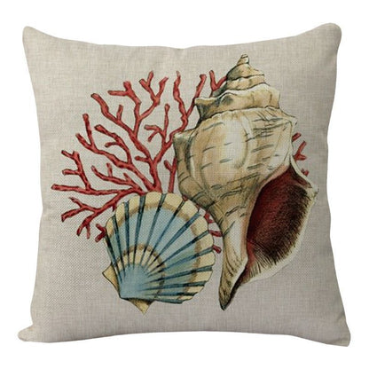 🐢 Cushion Covers with Sea Turtle Print 🌊 – Decorative Throw Pillow Cases for Sofa, Chair, Bed & Home Décor – Durable & Stylish Cotton-Linen Blend 🛋️ – Perfect for Coastal and Nautical Themes