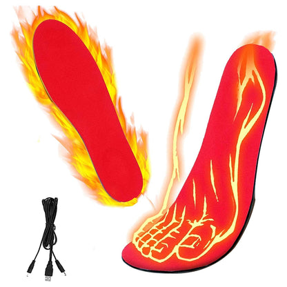 🔥 USB Heated Insoles for Boots & Sneakers – Adjustable Winter Warmth Heating Pads for Feet – Can Be Cut to Fit – Comfortable & Reusable Insoles for Cold Weather